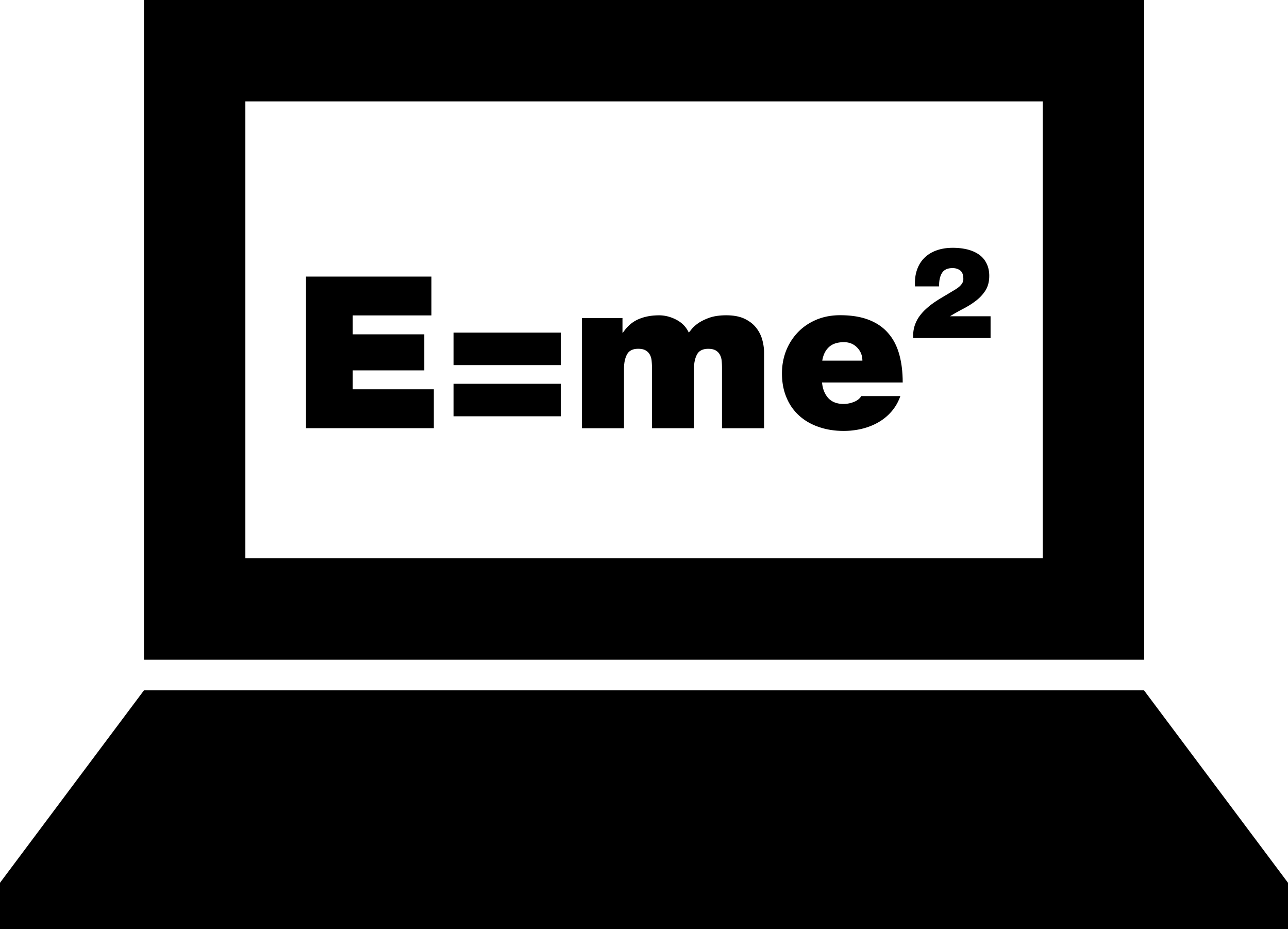 Laptop With Energy Mass Equivalence Formula On Screen Digital Sketch Svg Design Free Vectors